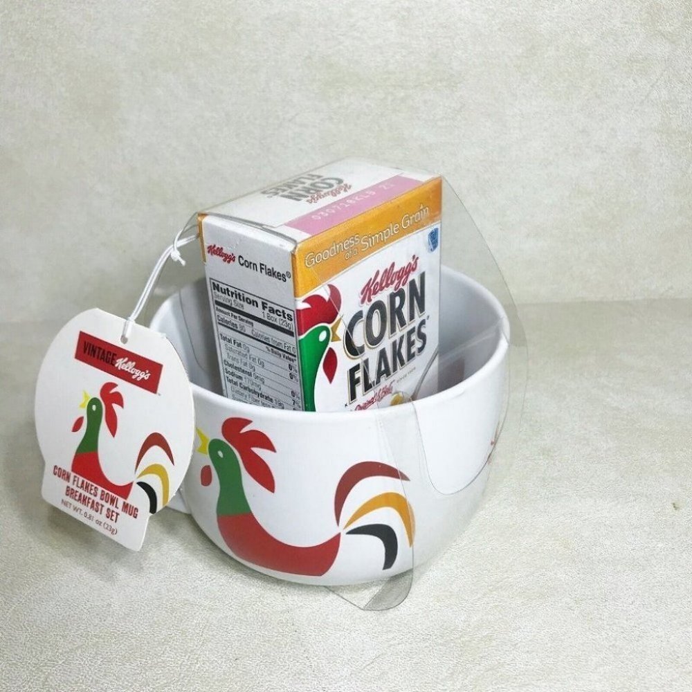 Collectible Vintage Corn Flakes™ Cereal Mug with Cereal Kellogg New W Tags